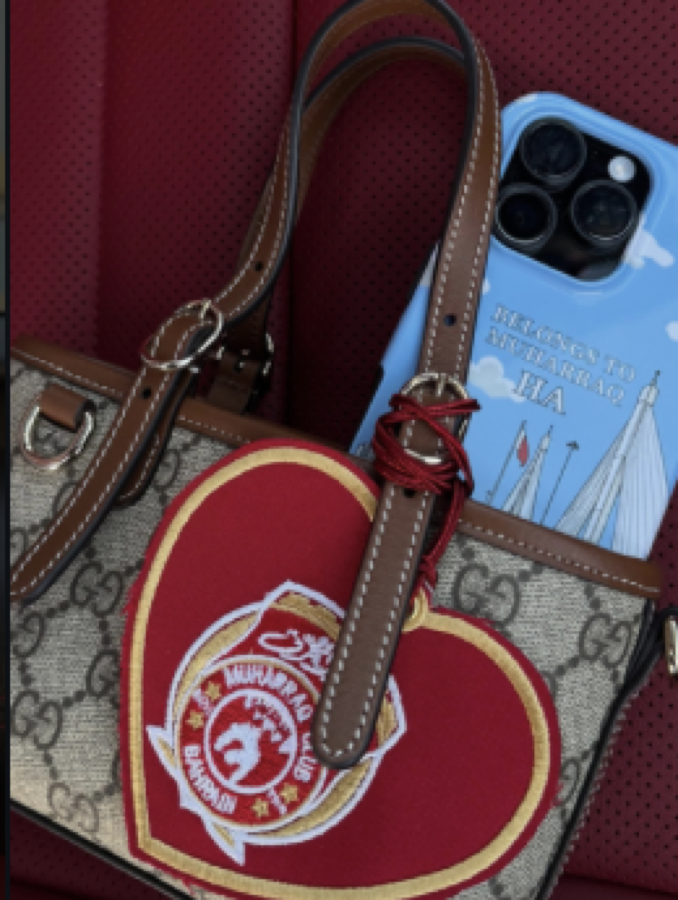 Bahrain-inspired red heart bag charm